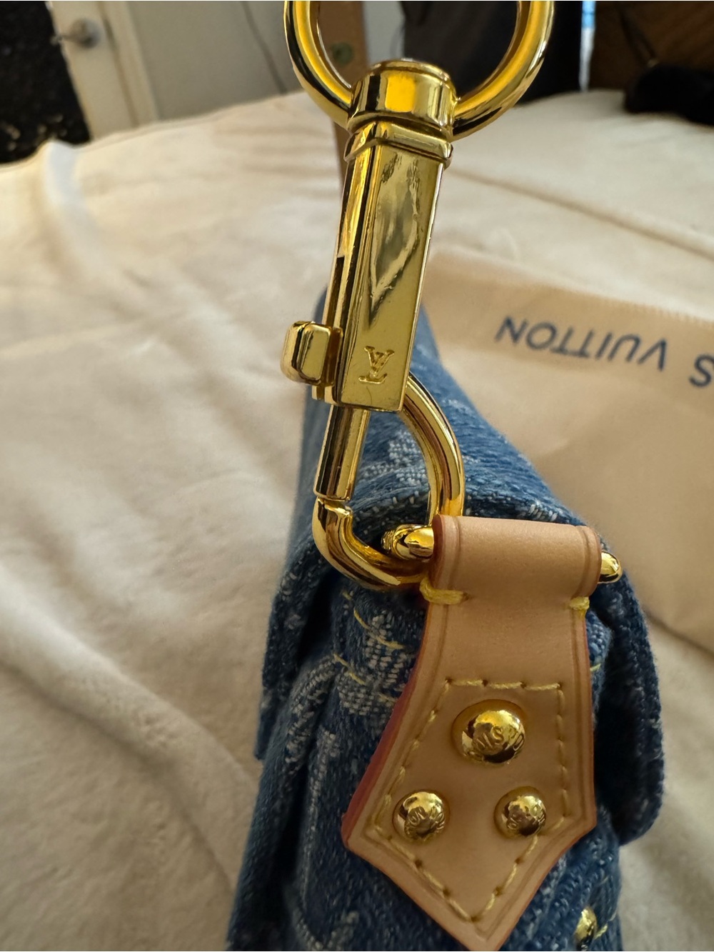 Louis Vuitton Sunset Blue Monogram Denim Shoulder Crossbody Bag w/Dust Bag EUC - Picture 8 of 8